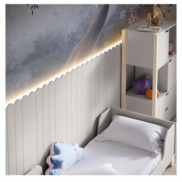 Imagem de Painel Decorativo Farm Ambiente 225x109x37 cm Cinza com Led - Matic