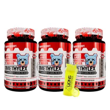 Imagem de 3x Dimethylex Termogênico 60 caps Com Burn Matrix - Underlabz + Coqueteleira 700ml Personalizada Cor Sortida