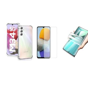 Imagem de Kit Capa Capinha Antishock Case + Película De Gel Flexivel Para Samsung Galaxy M34