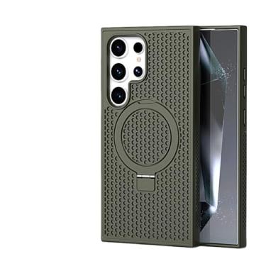 Imagem de Capa fosca para Samsung S24 S23 S22 Plus Ultra S23 FE Capa magnética para Samsung S23 Ultra 24 Plus Acessórios à prova de choque Capa para PC, verde, para Samsung S23FE