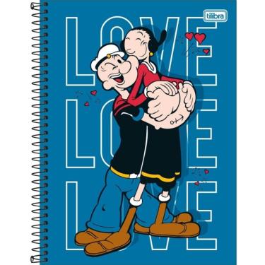 Imagem de Caderno Capa Dura Universitário 1 Matéria 80 Folhas Popeye Tilibra