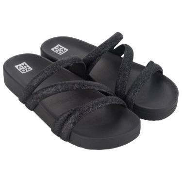 Imagem de Tamanco Zaxy Glitter Grendene 18956 Feminino - Preto