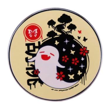 Imagem de Genshin Impact Hu Tao Anime Mangá Hutao 3 cm Emblema de broche esmaltado, 1.2 Inches Wide, Esmalte, Esmalte