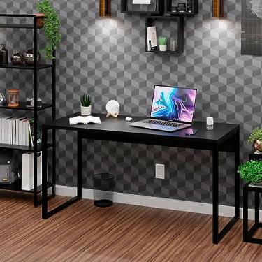 Imagem de Mesa Para Escritório Estilo Industrial 1,50m Tpo 25mm (Preto)