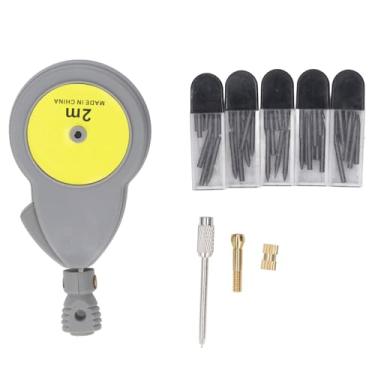 Imagem de Bússola de Fita Métrica Rotativa, Ferramenta de Medida de Desenho de Círculo Retrátil de 6 Pés Com Recarga de Lápis de 50 Unidades Prático Portátil de Escala Dupla Fita Métrica