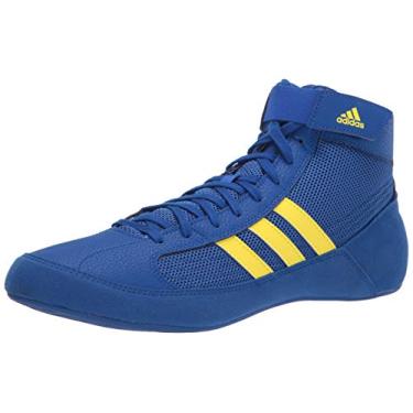Imagem de adidas Tênis de luta HVC masculino, Azul royal/amarelo/preto, 7.5
