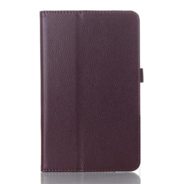 Imagem de Capa flip de couro PU para Amazon Fire HD10 2023 13ª geração HD 10 Plus 2021 11ª geração 2019 9ª 2017 7ª capa protetora (marrom, Fire HD10 2021)