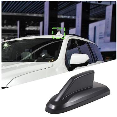 Imagem de Hudiriy Capa de antena de barbatana de tubarão de carro compatível com Cadillac Escalade 2021 2022 2023 utomotive antena de teto superior AM/FM adesivo base de sinal de rádio veículo capa em forma de