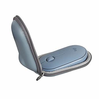 Imagem de Hermitshell Capa de viagem para mouse portátil sem fio - Proteção rígida e de EVA para Logitech Pebble M350, Mouse 2 M350s e M355 - Azul