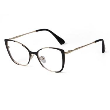 Imagem de JRLLFD Óculos de leopardo com bloqueio transparente, óculos feminino e masculino com armação de metal, 1, tamanho único