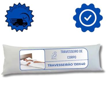 Imagem de Travesseiro de Corpo Brasoft com Fibra Siliconada – 130x40 cm – Conforto, Suporte e Benefícios Comprovados