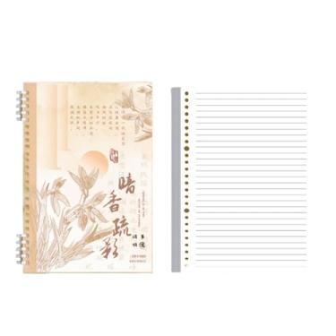 Imagem de Caderno simplificado de folha solta com bobina PP com superfície macia espessa e caderno de cópia de linha horizontal-A5-C