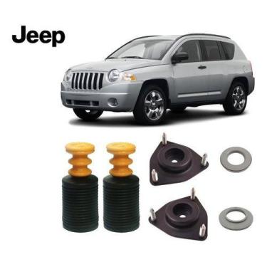 Imagem de 2 Kit Batente Coxim Rolamento Amortecedor Dianteiro Compass 2010 2011 