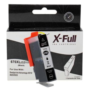 Imagem de Cartucho de Tinta X-Full Compatível com 670xl 670 para Impressora 3525