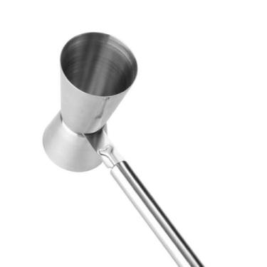 Imagem de Dosador Duplo Inox 25ml/50ml com cabo Medidor Bebidas Drinks - Clink