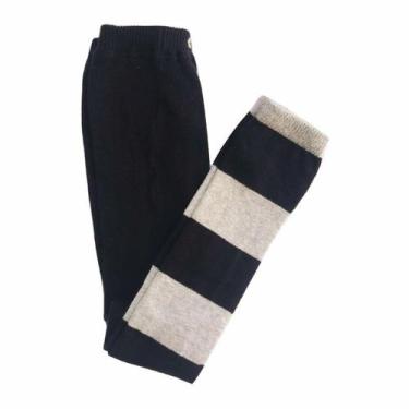 Imagem de Meia Calça Legging Listra Preta Cantarola - Adijomar, Preto, P