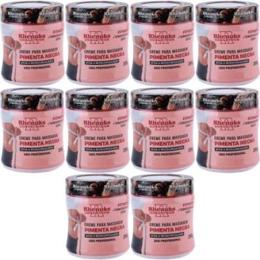 Imagem de Kit com 10 Creme Pimenta Negra Elimina Estrias e Celulites - Rhenuks