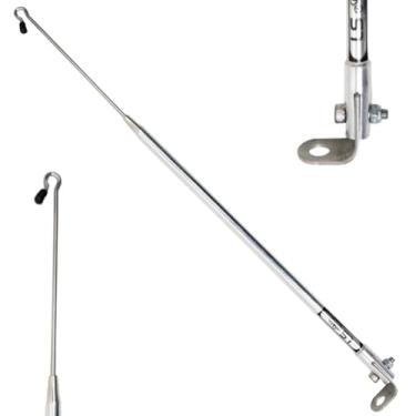 Imagem de Antena Corta Pipa Linha Anti Cerol Fio Retrovisor 2 Estágios Retrátil Moto Proteção Segurança