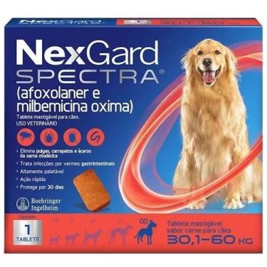 Imagem de NexGard Spectra Antipulgas e Carrapatos Para Cães de 30,1 a 60kg - boe