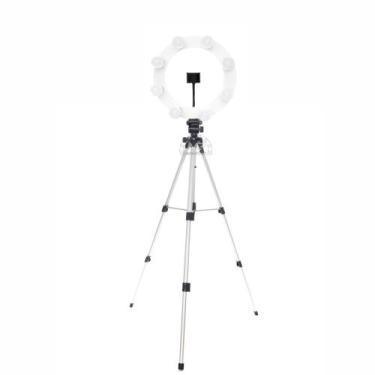 Imagem de Ring Light 08 Lâmpadas Led 2em1 + Tripé 1,50m + Kit Selfie - MEGAPLAST