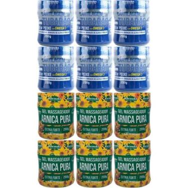 Imagem de Atacado 6 Gel Arnica Pura 200g + 6 Gel Cartilagem de Tubarão - Rhenuks