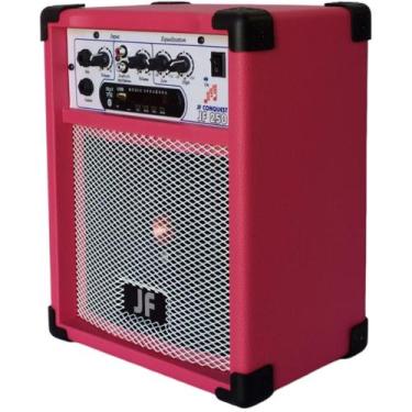 Imagem de Caixa De Som Bluet Mic Guitar 6 Pol 30W Rms 110/220 Cor Rosa - Jf Conq