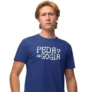 Imagem de Camisa Camiseta Masculina Estampada Pedagogia 100% Algodão Fio 30.1 Pe