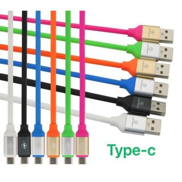 Imagem de Cabo Colorido Emborrachado 1.2M Lightning Micro Usb Tipo C Knup CO-405