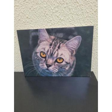 Imagem de Quadro Personalizado em MDF 20 x 29 com Ilustração de Gato - BCV print