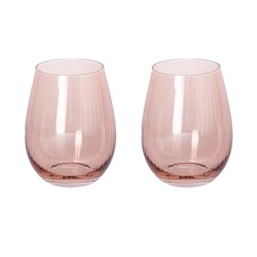 Imagem de Mary Square Copo de vinho transparente de 255 g durável com nervuras de vidro sem haste copo de bebida para coquetel, acessório de carrinho de bar, utensílios de bebida para uso diário e festa,