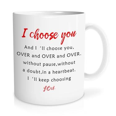 Imagem de Likjad caneca de café i choose you para ela ele, presentes de casamento de aniversário para homens e mulheres, caneca de café para namorada, presente para namorada, dia dos namorados, aniversário,
