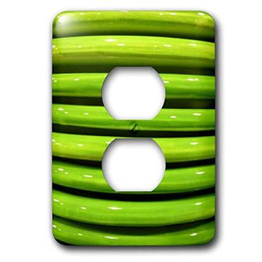 Imagem de 3dRose Tampa de tomada com 2 plugues Lsp_17739_6 Lime Curves