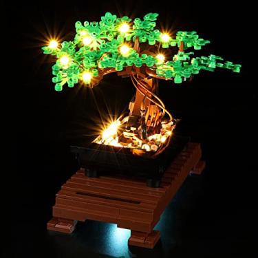 Imagem de JANWAALY Kit de iluminação LED para Lego 10281 Bonsai Tree Building Brick Set – Somente luzes – Kit de luz LED de decoração compatível com Lego sem blocos de montar modelo (verde)