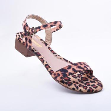 Imagem de Sandália Feminina Salto Bloco Saltinho de 3cm de Altura Antiderrapante