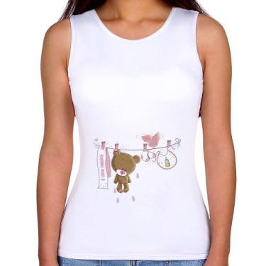Imagem de Regata Feminina É uma menina - Foca na Moda, Branco, P