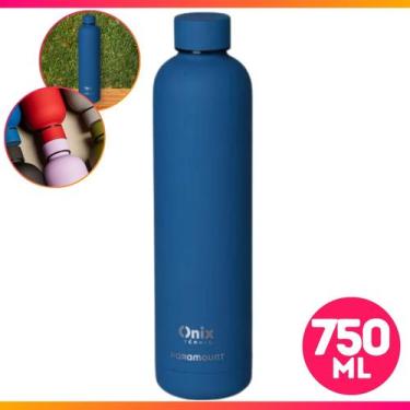 Imagem de Garrafinha Térmica Inox Revestimento De Silicone Suco Água Gelada 750m