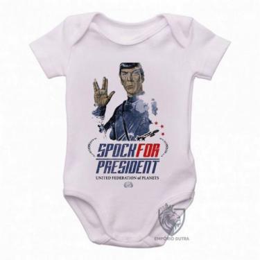 Imagem de body nenê criança roupa bebê  Spock for President - Empório Dutra, G  
