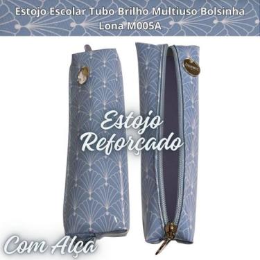 Imagem de Estojo Escolar Tubo Brilho Multiuso Bolsinha Lona M005A - Losamores