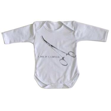 Imagem de body nenê criança roupa bebê manga longa Pinças Médico Enfermeira - Em