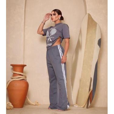 Imagem de Calça Feminina Track Pants Candy Colors Listra Lateral - luh may, P, L