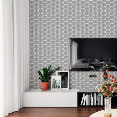 Imagem de Papel de Parede Adesivo Triângulos e Cubos N06263 RL 0,58x3M - Adesivo