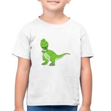 Imagem de Camiseta Algodão Infantil Dinossauro - Foca na Moda, Branco, 14