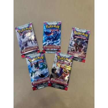 Imagem de 1 booster cartas pokémon escarlate e violeta evolucao em paldea com 6 