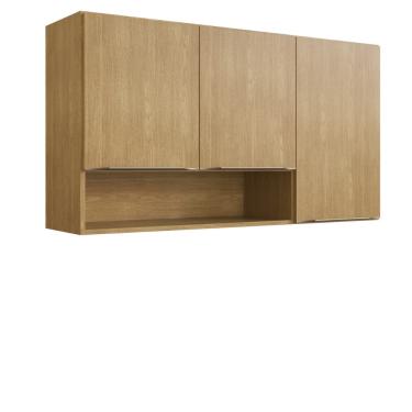 Imagem de Paneleiro 2 Portas de Vidro Laura Cadorin Móveis - Freijo/Fumê