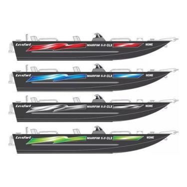 Imagem de Adesivo Faixa Lancha Levefort Marfim 5.0 Clx / Fly Fishing - SPTS