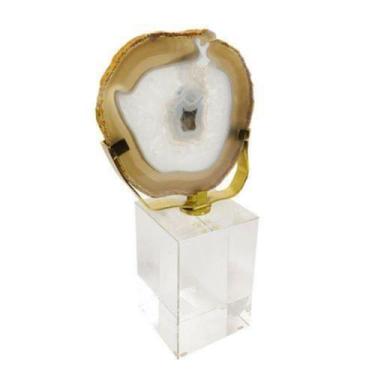 Imagem de Escultura Luxo Cristal e Marmore Abstrato Medio - LUXdécor