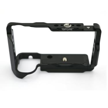 Imagem de Topcine Gaiola ZVE10 II compatível com câmera Sony Alpha ZV-E10 Mark II, gaiola completa com suporte para sapata fria NATO Chute Arca, placa inferior de liberação rápida