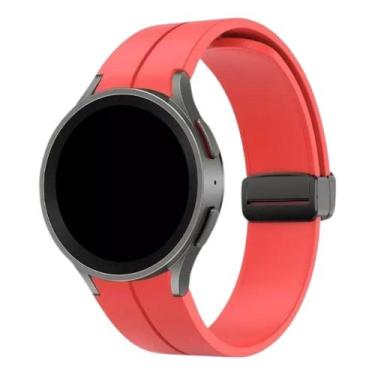 Imagem de Pulseira Poolsy Paces Compatível Com Galaxy Watch 4, 5, 6, Vermelho
