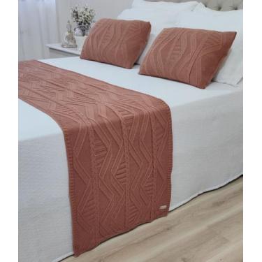 Imagem de PESEIRA MANTA TRICO CAMA KING 260X60cm +2 CAPA ALMOFADA 60x40cm C11 - 