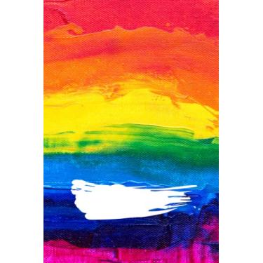 Imagem de Pride Rainbow Notebook LGBTQ Composition Notebook for Queer teens and adults Artistic Colourful Paint Personal Journal Ledger.: LGBTQ+ Pride Support Composition Notebook